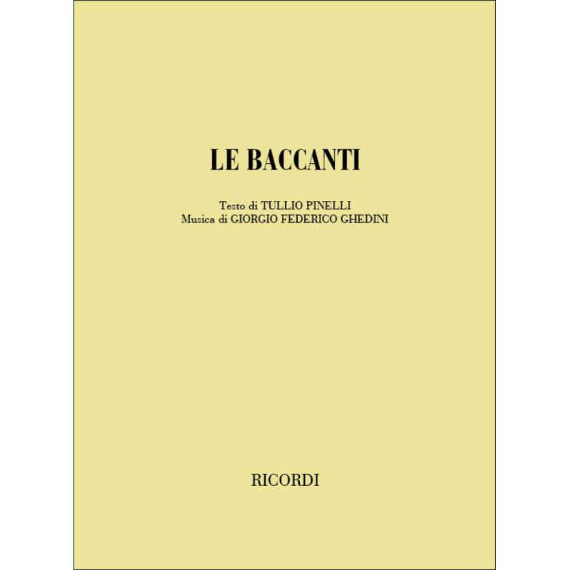 Le Baccanti Book
