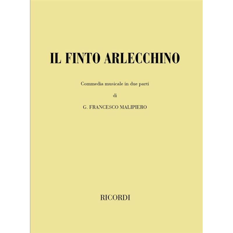 Il Finto Arlecchino Book