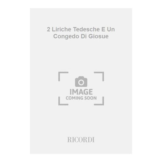 2 Liriche Tedesche E Un Congedo Book