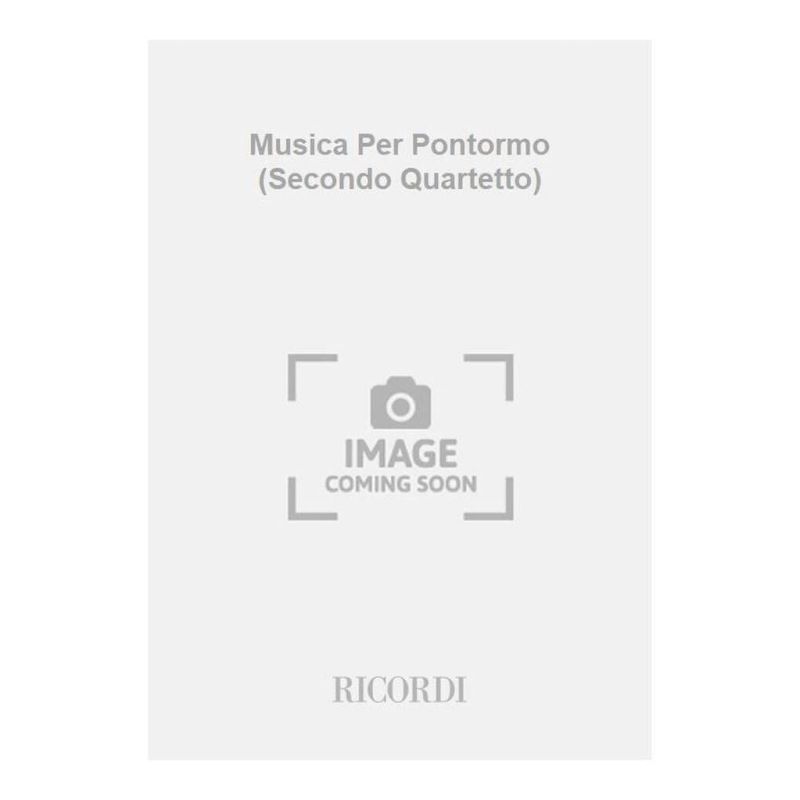 Musica Per Pontormo Ii Quartetto Book