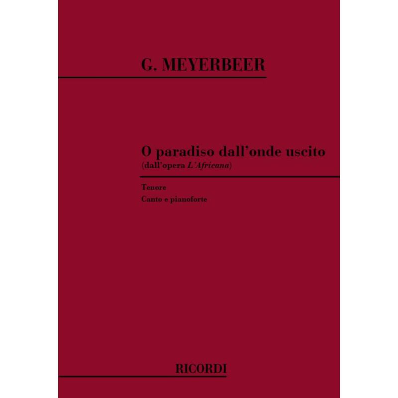 Meyerbeer O Paradiso Dall Onde Uscito Book