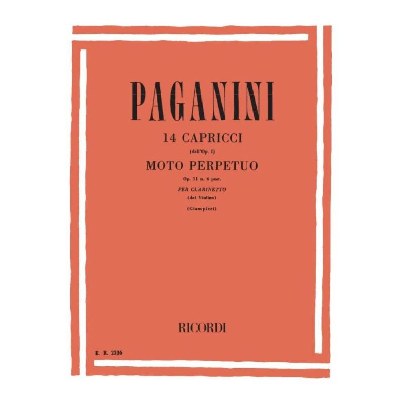 14 Caprices Op 1 And Moto Perpetuo Op 11 No 6 (Softcover Book)