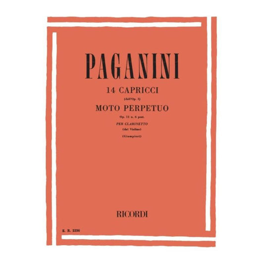 14 Caprices Op 1 And Moto Perpetuo Op 11 No 6 (Softcover Book)