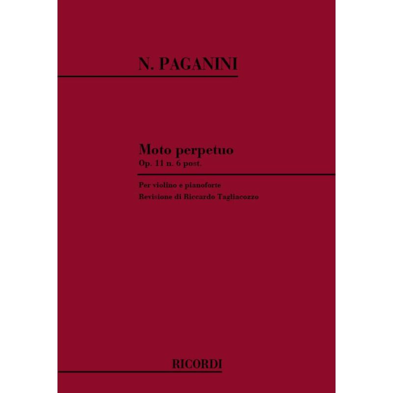 Moto Perpetuo Op11 N6 Allegro D Book