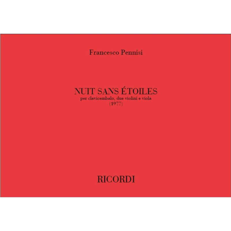Nuit Sans Etoiles Per Clav 2 Vl Book