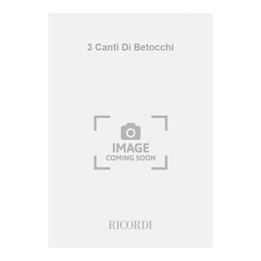 3 Canti Di Betocchi Per Coro Mi Book