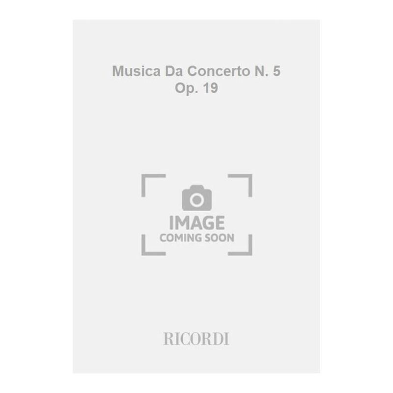 Musica Da Concerto N5 Op19 Per Pf Book