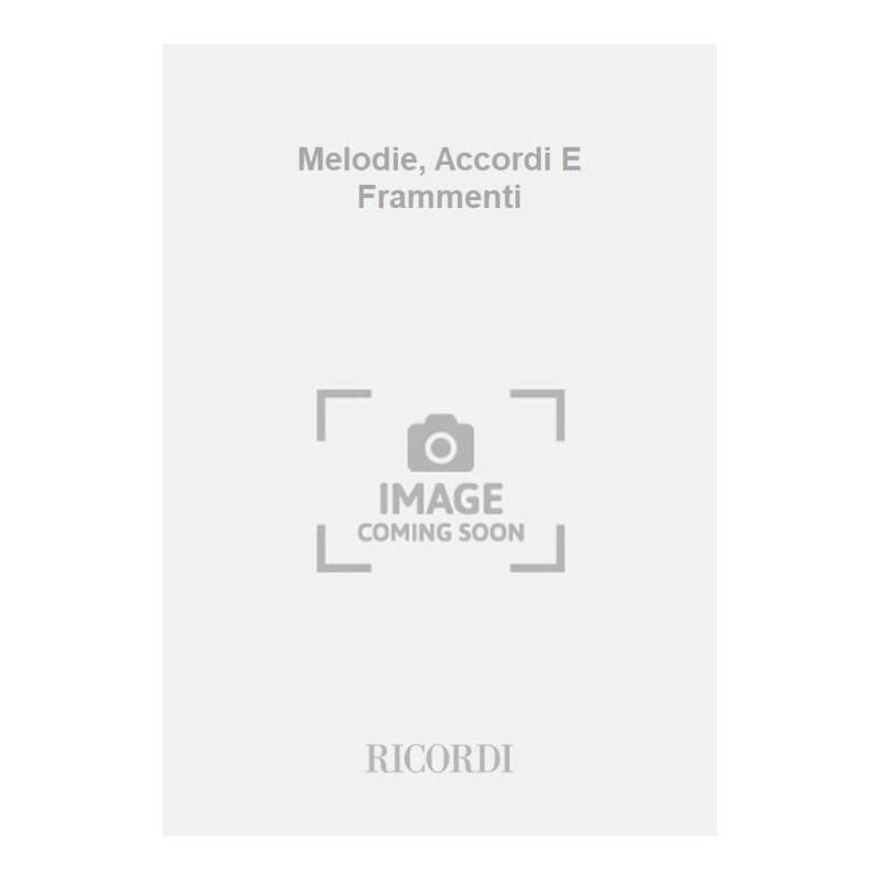 Melodie Accordi E Frammenti Per U Book