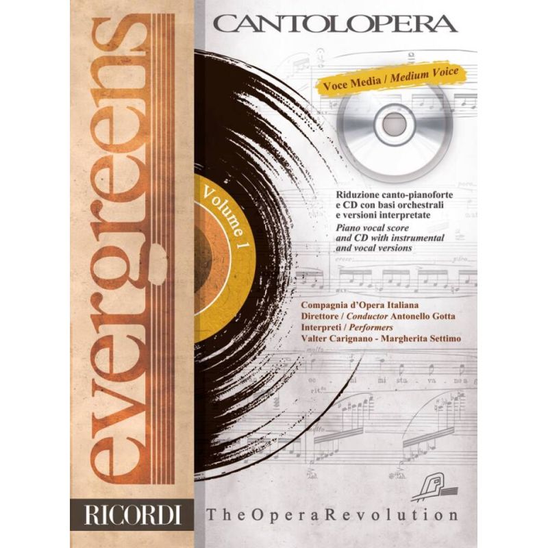 Evergreens Medium Cantolopera Book/CD Book