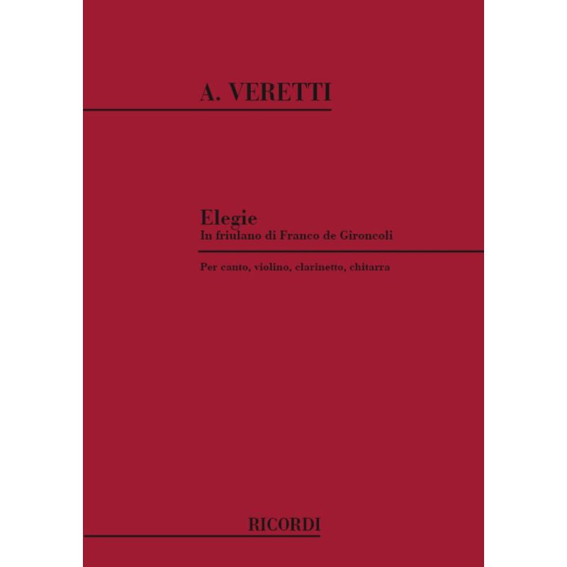 Elegie In Friulano Per Canto Vl Book