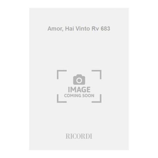 Amor Hai Vinto Cantata Per C 2 V Book