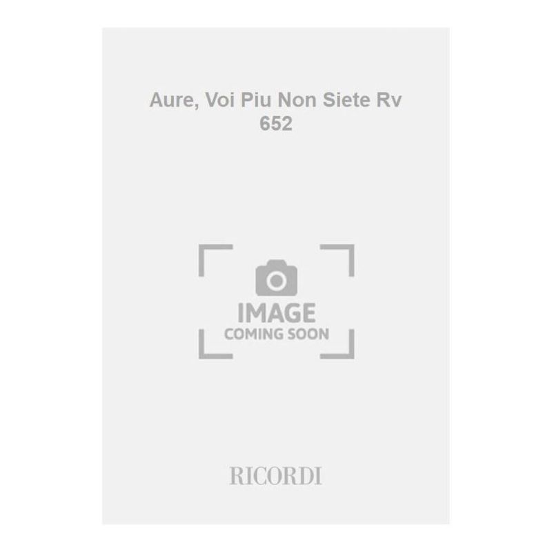 Aure Voi Piu Non Siete Cantata P Book