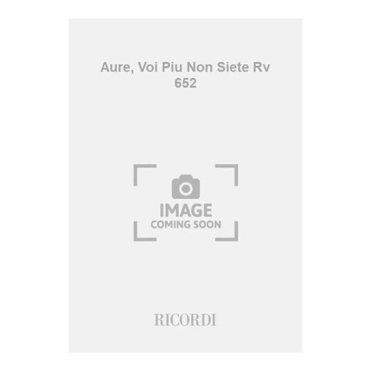 Aure Voi Piu Non Siete Cantata P Book