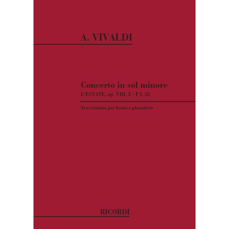 Concerto Per Vl Archi E Bc In Sol Mi Book