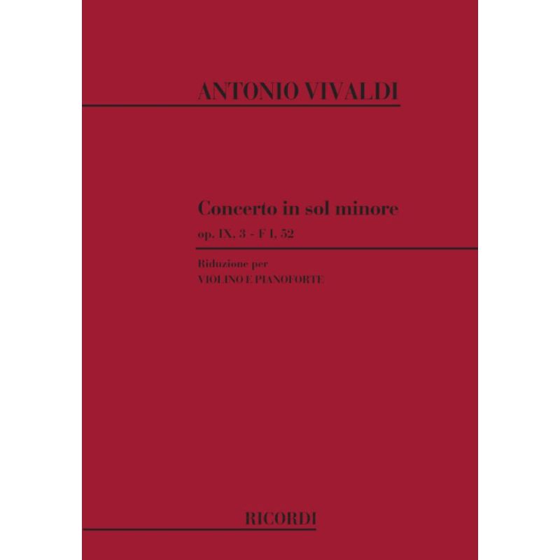 Concerto Per Vl Archi E Bc In Sol Mi Book