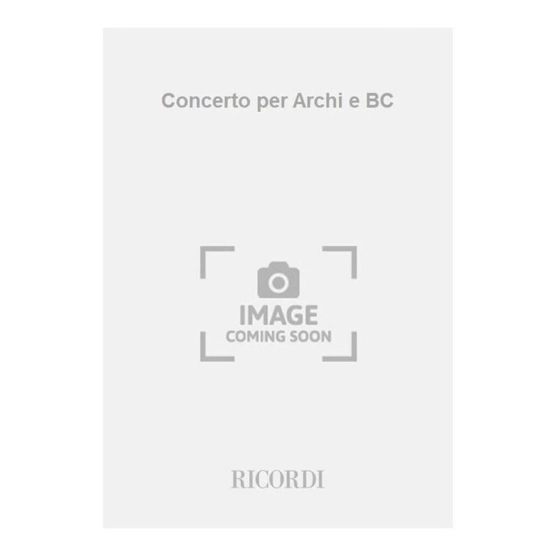 Concerto Per Archi E Bc In Re Min M Book