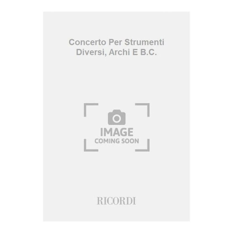 Concerto Per Strum Diversi Archi E B Book