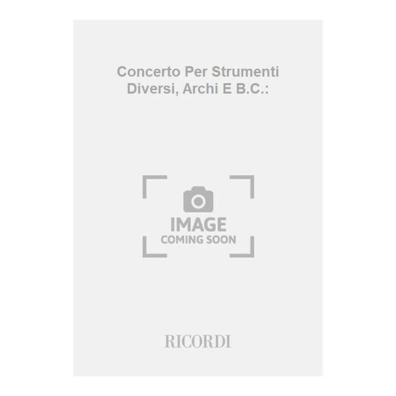 Concerto Per Strum Diversi Archi E B Book