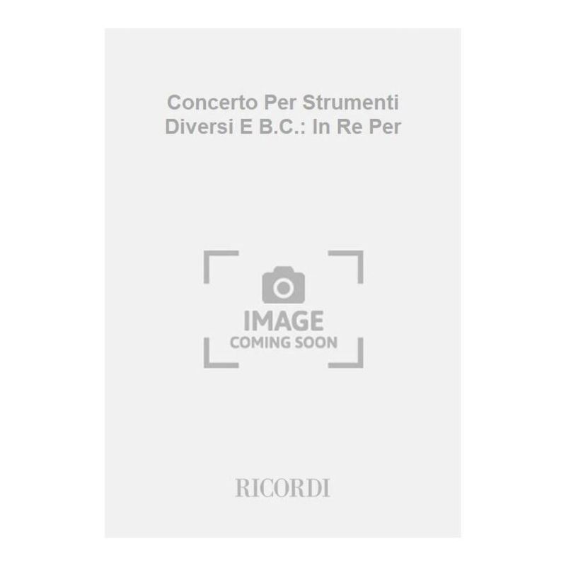 Concerto Per Strum Diversi E Bc In R Book