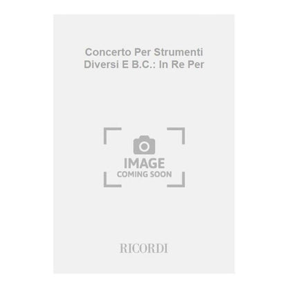 Concerto Per Strum Diversi E Bc In R Book