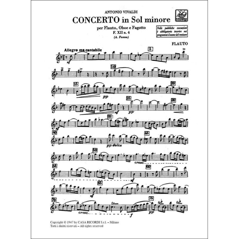 Concerto Per Strum Diversi E Bc In S Book