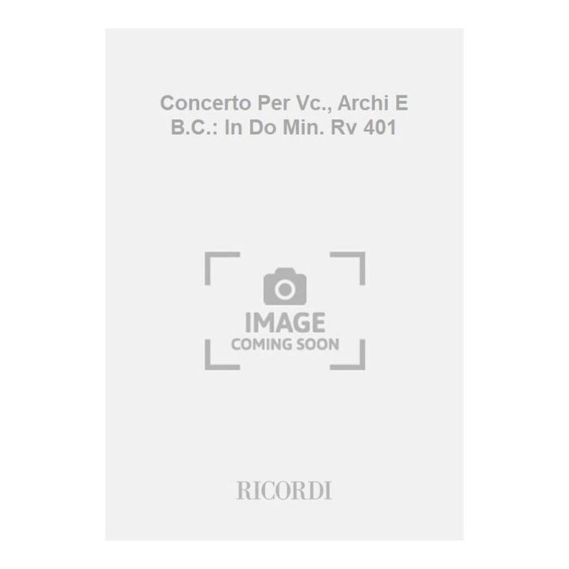 Concerto Per Vc Archi E Bc In Do Min Book