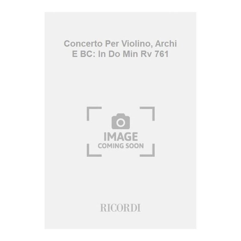 Concerto Per Vl Archi E Bc In Do Min Book