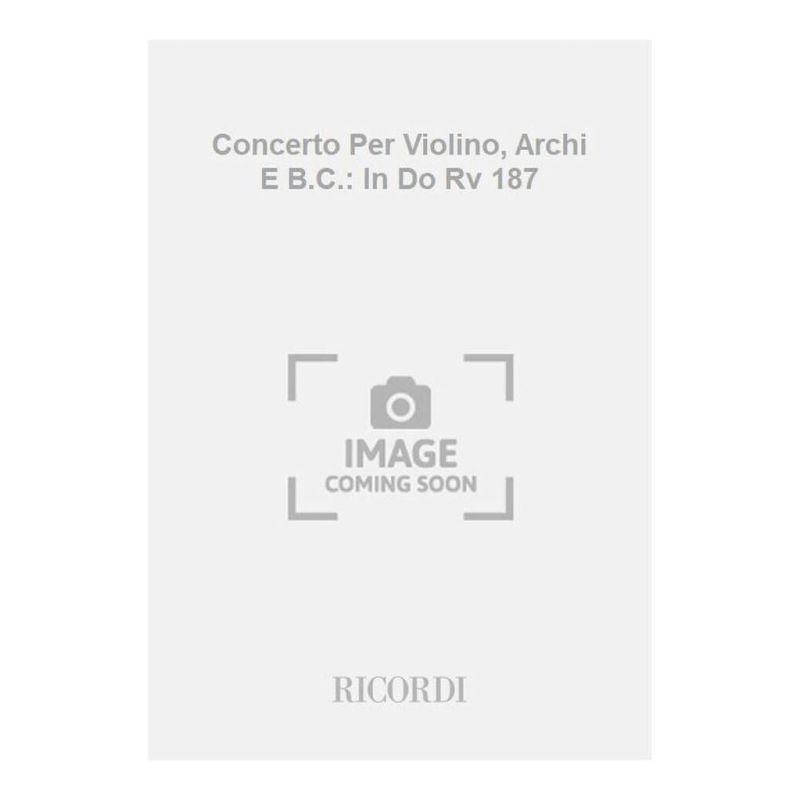Concerto Per Vl Archi E Bc In Do Rv Book