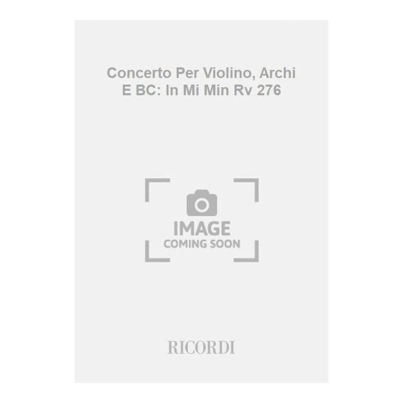 Concerto Per Vl Archi E Bc In Mi Min Book