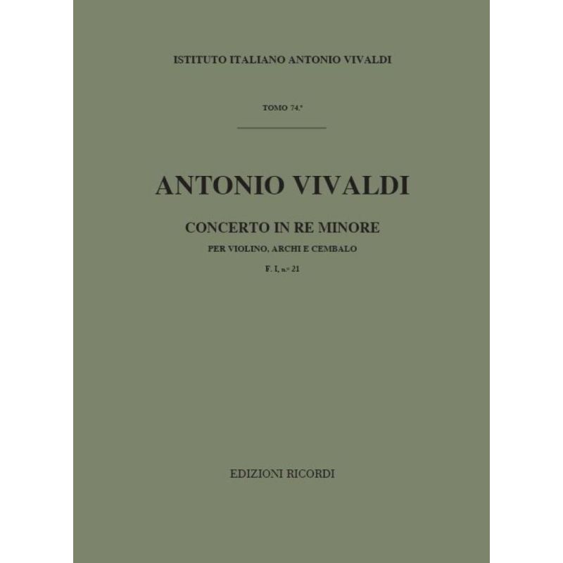 Concerto Per Vl Archi E Bc In Re Min Book