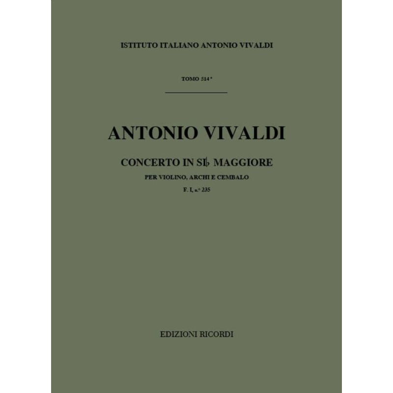 Concerto Per Vl Archi E Bc In Si Bem Book