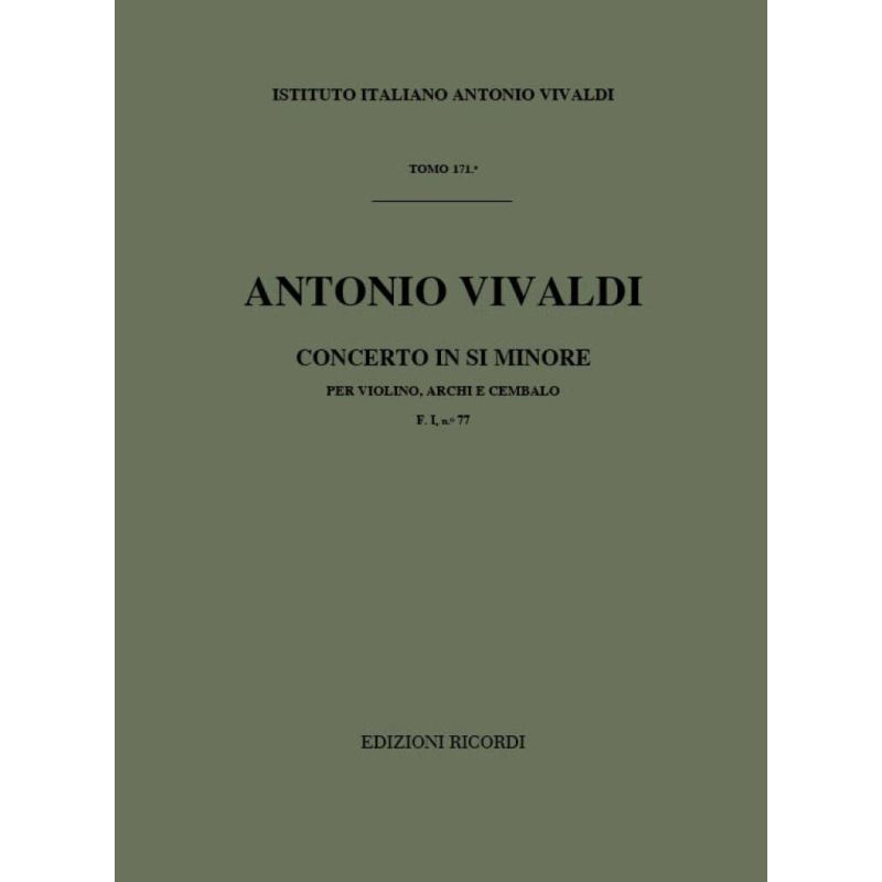 Concerto Per Vl Archi E Bc In Si Min Book