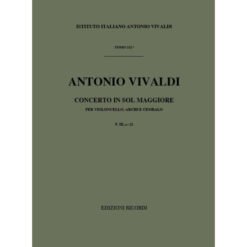Concerto Per Vc Archi E Bc In Sol Rv Book