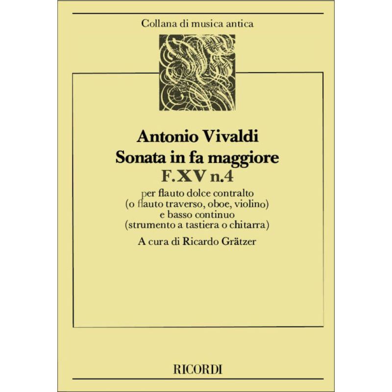 Sonata Per Strum A Fiato E Bc Per F Book
