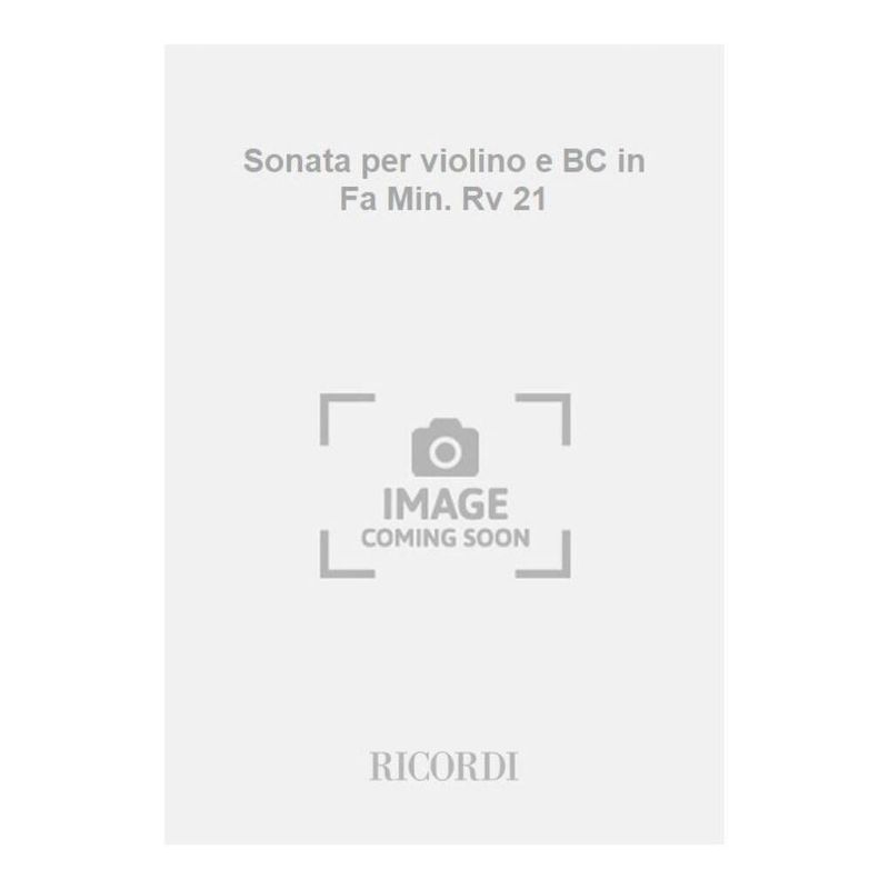 Sonata Per Vl E Bc In Fa Min Opii N Book