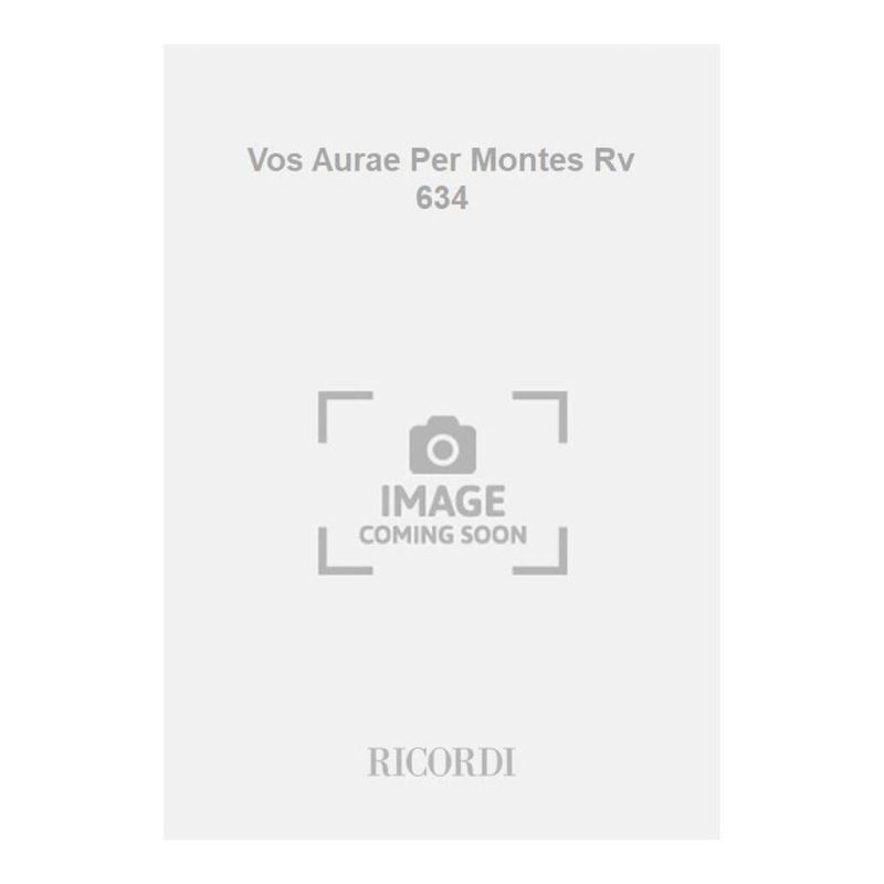 Vos Aurae Per Montes Mottetto P Book